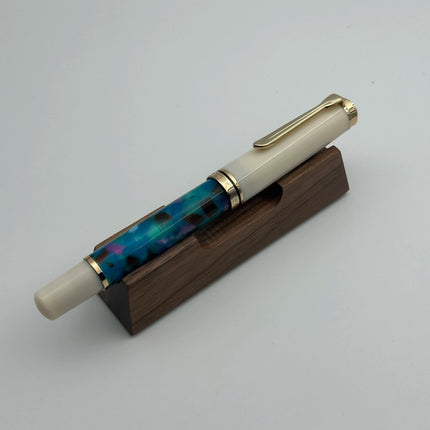 Admok M800 Pen Sky Blue Acrylic Piston Fountain Pen Bock Schmidt Nib F M B 0.5 0.7 1.0MM Nib Golden Clip Writing Office Gift Pen