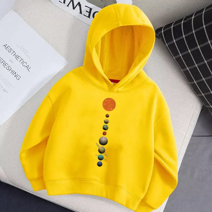Aimi Lakana Childrens Winter Jogging Sweater Boys Leisure Hoodie Solar System Design Coat Long Sleeve Clothes