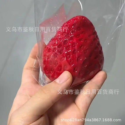 Hot Selling Russian Strawberry Cat Paw Squeeze Toy Cute Stress Relief Plush Soft Fidget Game Same