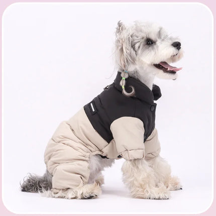 Winter Warm Dog Jacket Waterproof Dog Clothes for Small Medium Dogs Four Legs Chihuahua French Bulldog Jumpsuit Puppy Outfits