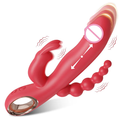 Thrusting Rabbit Vibrator for Women Vagina Dlido Vibrator G-Spot Clitoris Stimulator Female Masturbation Sex Toy for Women