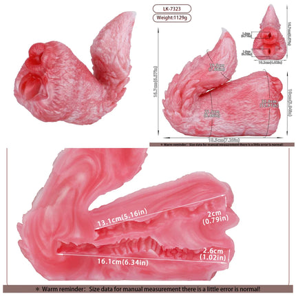 LUUK Daul Channel Lifelike Dog Butt Male Masturbator Silicone Pocket Pussy Onahole Stroker Penis Exercise Adult Sex toy for Men