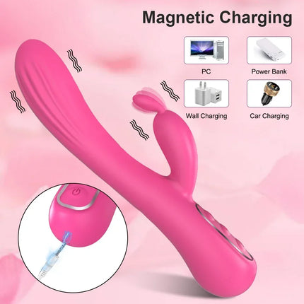 Powerful G Spot Dildo Rabbit Vibrator Adult Sex Toys for Woman Dual Motor Vibration Vagina Clitoris Stimulator Adult Sex Toy 18