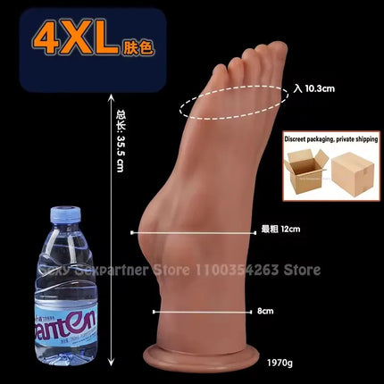 Huge Silicone Feet Style Anal Plug Huge Dilator Anal Dildo Suction Cup Ass Butt Plug Deep Masturbator Stimulation Adult Sex Toys