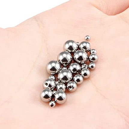 WKOUD 14G 16G Replacement Balls Surgical Steel Externally Threaded Piercing For Nipple Tongue Belly Lip Septum Rings Barbell