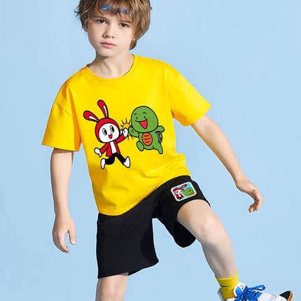 Kids Maizen JJ and Mikey T Shirt Boys 100% Cotton Cartoon Tee Girls YouTube YouTuber Printed Top Wish Asha Children Clothes
