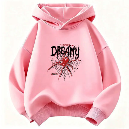 Hip Hop Spider Streetwear Hoodie Kids Children's Sweatshirt Cute Harajuku Hoody for Boys Girls Autumn Winter Casual Hoodies