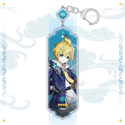 Anime Keychain Linnea Flins Durin Mualani Furina Arlecchin Key Chain Accessories Genshin Impact Cute Bag Pendant Key Ring Gift