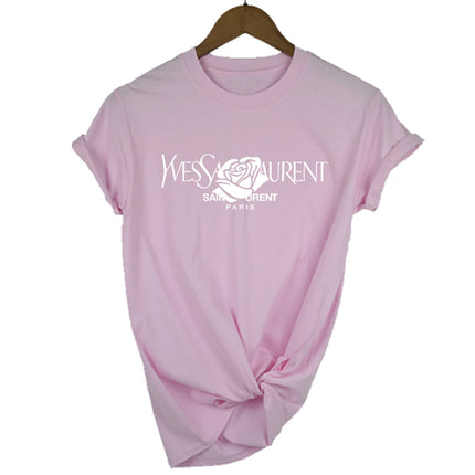 Luxury brand Brand Fashion Alphabet Printed Crew Neck Clothing Short Sleeve T-Shirt Trend Women's Summer
