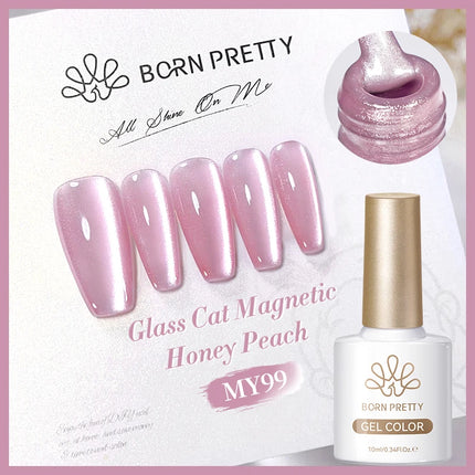 BORN PRETTY 10ml Pink Water Light Cat Magnetic Gel Polish Spaking Glitter UV LED Soak Off Gel Varnish Crystal DIY Manicure