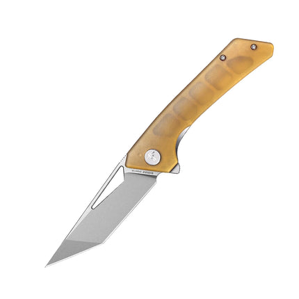 SHOOZIZ Folding Pocket Knife for Men, Flipper EDC knife, 3.36" 14C28N Steel, Ultem/G10,Outdoor  Camping Tool with Clip OPERATOR