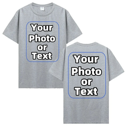 Custom T Shirt Make Your Design Logo Text Cotton Tshirt Personalized Gift Customized Your Design T-shirt Diy Men Women Tees Tops