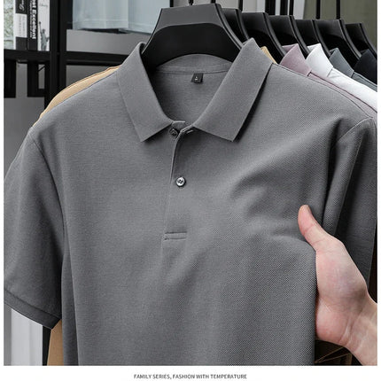 Men's 100% Cotton Polo Shirt - Summer Casual Breathable Tee, 19 Colors, Ideal for Golf and Sports, Business Casual, Silk-Like Finish