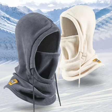 Winter Warm Hooded Hat Windproof Thickened Polar Fleece Ski Cycling Neck Cover Mask Men Women Thermal Outdoor Sports Head Cover