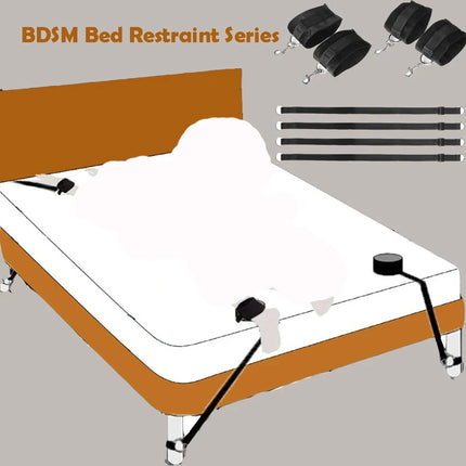 BDSM Bed Restraint Handcuff Ankle Cuffs Sex Toy Set Adult Erotic Game Bondage Gears SM Slave Sexual Game Accessories Sex Product
