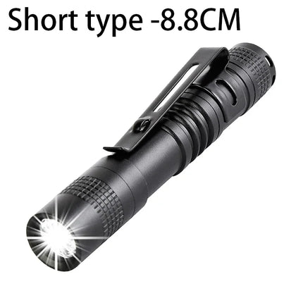 Portable Mini LED Pen Flashlight Waterproof Pocket Torch Handheld Light for Outdoor Camping Hiking Car Repair Emergency Home Use