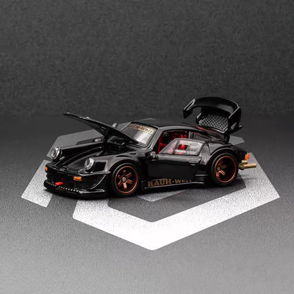 New In Stock Fg 1:64 Porsche 911 Rwb 930 Alloy Miniature Diecast Model Porshce Sports Rauh Welt Car Toys Kids Gift