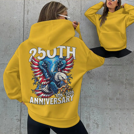 250th 1776 To 2026 Retro USA Hoodies Fashion 250 Years Of Freedom Loose Hoodie Women Men Classics Nostalgia Gifts Hoody