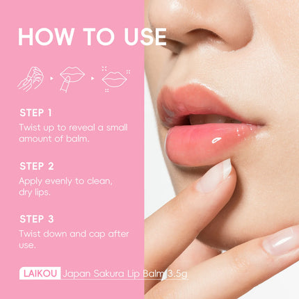 Sakura Lip Balm Nourishing Refreshing Hydrating & Moisturizing Preventing Cracking Repairing for Daily Care Lip Balm