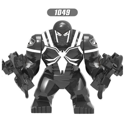Superhero Figure  Panther Red Hulk Big Size Crocodile Thanos Hulk Building Blocks Children Assembled Educational Toys
