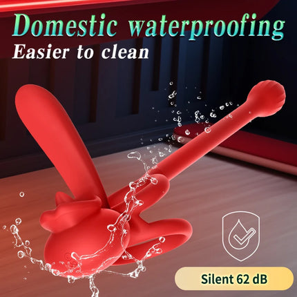 Vibrating Cock Ring App Control Penis Ring Vibrator with Vibrating Butt Plug 9 Vibration Modes Couples Sex Toy Clit Stimulator