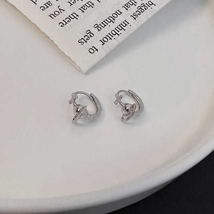 1Pair Korean Style Cross Cosmic Planet Saturn Stud Earrings Vintage Metal Earrings For Women Wedding Party Fashion Jewelry Gift
