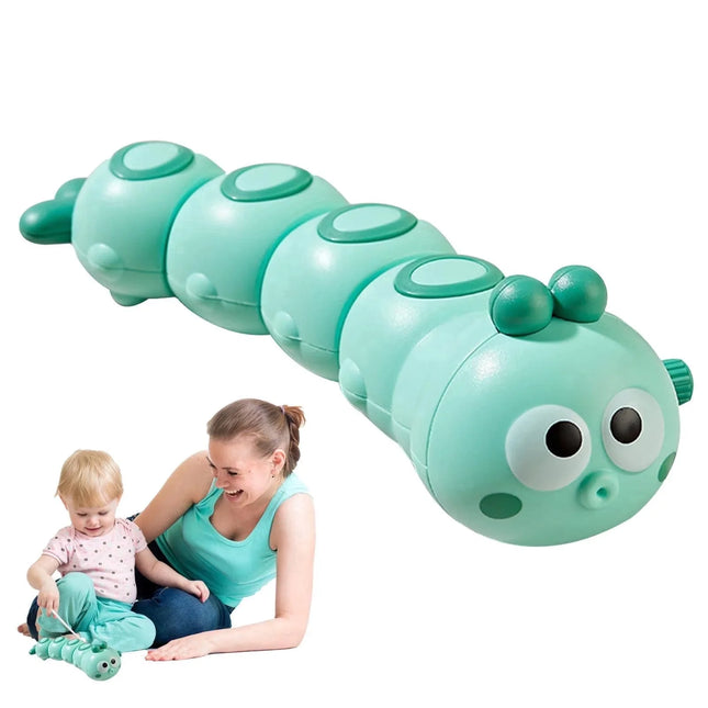 Wind Up Caterpillar Crawling Toy for Babies Toddlers, Cute Clockwork Walking Animal Sensory Gift for Kids Boys Girls Toy Gifts