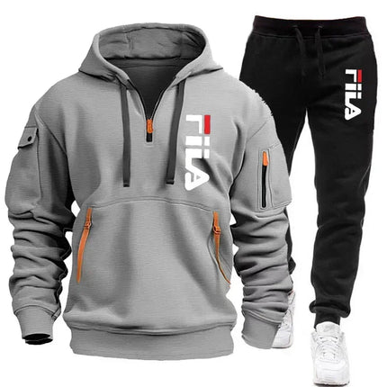 Spring/Autumn Men's Sports Set, Trendy Men's Sweatshirt Set, Casual Long Sleeve Sweatshirt and Pants Two-Piece Set Hoodies Sets
