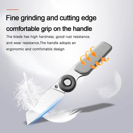 YingQu DP56 Folding Knife 5CR15MOV Stainless Steel Food Grade ABS Handle Outdoor Camping Pocketknives Fruit Cutting Hand Tools
