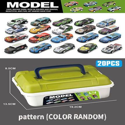 Xmas Set Kids Alloy Pull Back Car Toys Mini City Cartoon Inertia Racing Car Model Diecast Vehicle For Boys Girls Birthday Gift