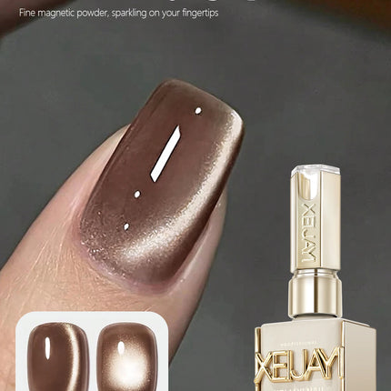 6pcs 15ml Luxury Coffee Cat's Eye Nail Gel Polish Set with Soak Off UV LED Cat Eye Gel Polish Manicure Nail Art Gift Kit
