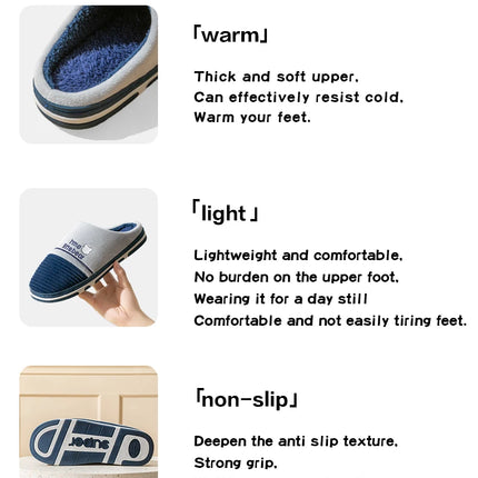 New autumn and winter fur slippers for women, thick soled and plush warm indoor home, non slip cotton slippers