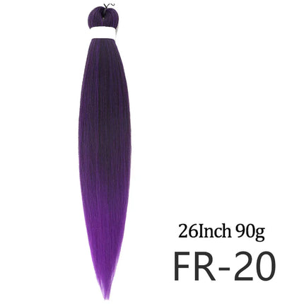 Pre-stretched long braided hair 26-inch crochet braided hair synthetic African Ombre giant Xpression braided hair