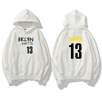 Basketball Printed Hoodie Street Autumn Long Sleeve Hoodie Men Fashion Harajuku Clothing Solid Color Personality Long Sleeve Top