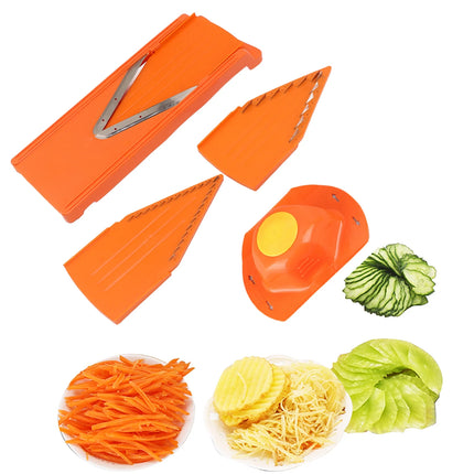 Manual V Blade Mandoline Slicer with Adjustable Thickness Stainless Steel Blade ABS Base for Safe Vegetable Cooking Tool Cutting