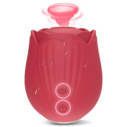Rose-Vibrator for Women Clitoris Stimulator Telescopic Sucking Oral Biting Thrusting Female Sex Toy Clit Sucker Adults Goods