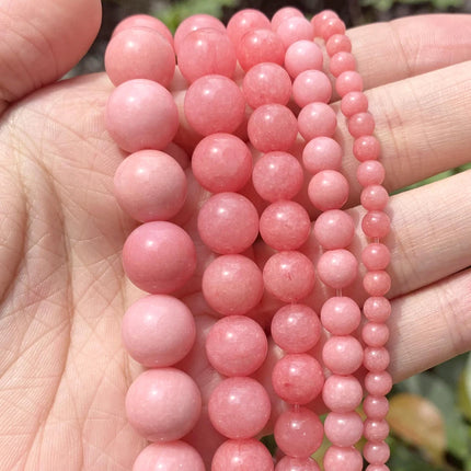 Natural Stone Beads Round Morganites Tourmalines Aquamarines Jades Quartzs Crystals Spacer For Jewelry Making DIY Bracelet