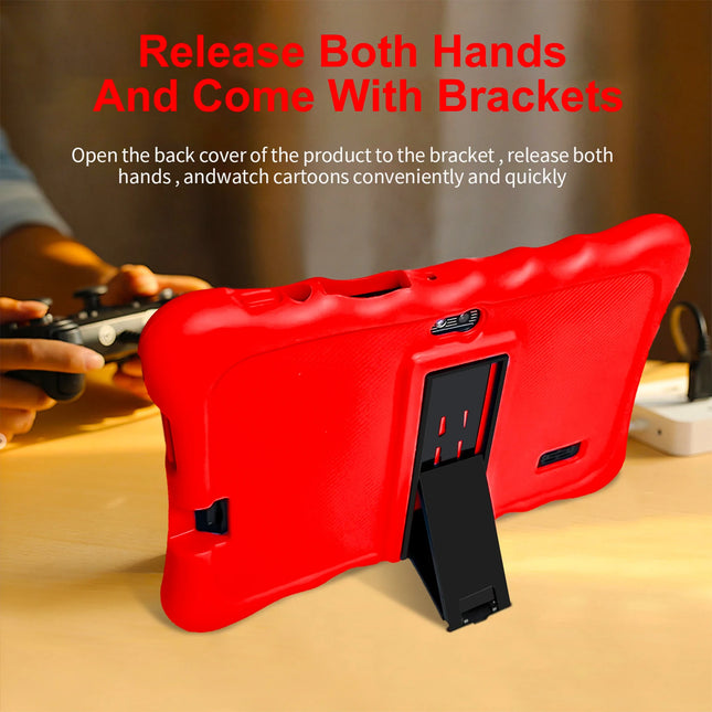 New 7 Inch 4GB RAM 64GB ROM Kids Tablets Quad Core WiFi Android 13 Bluetooth 5 Educational Software Installed Learning Tablet PC