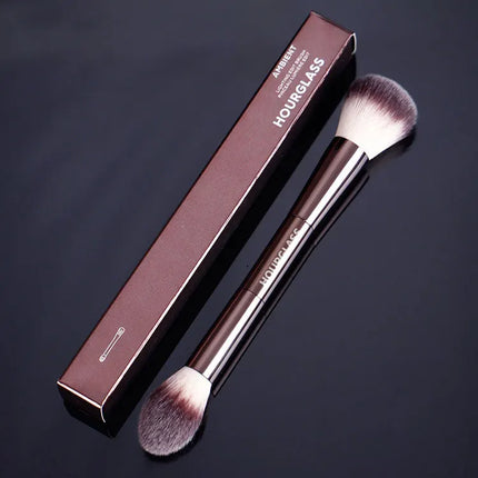 1pc Hourglass Powder Contour Makeup brushes Foundation Blusher Make up brush metal handle Concealer Bronzer high end with box