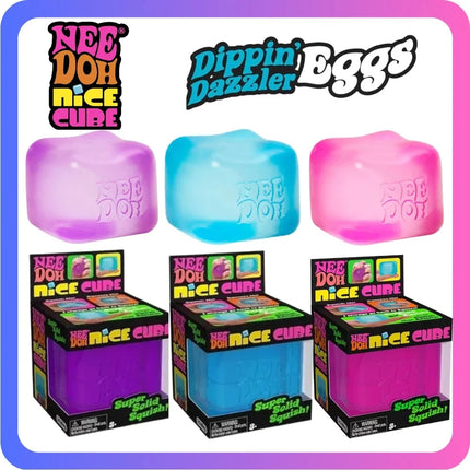 In Stock Squishy Schylling Needoh Nice Cube Sensory Toy Fidget Squishies Needooh Needoh Anti-Stress Blocks Pressure Relief Toy.