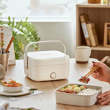 1000ML Electric Lunch Box Portable Rice Cooker Heating Bento Box Food Steamer Cooking Container Meal Lunch Box Food Warmer 220V