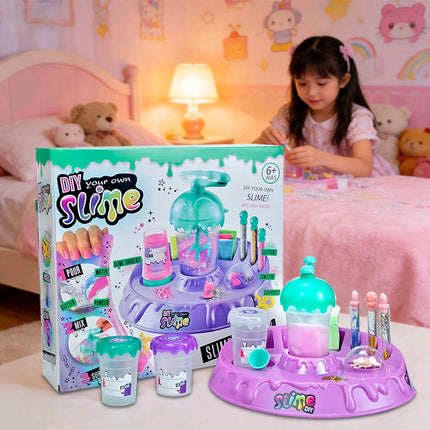Super Dreamy Slime Set, Children's DIY Crystal Slime Toy, Magical Slime Shaker Cup, Fluffy Crystal Slime Material Pack, Slime Making Workshop Shaker Powder Version, Educational Handmade Gift, Princess Style, Girls' Favorite S