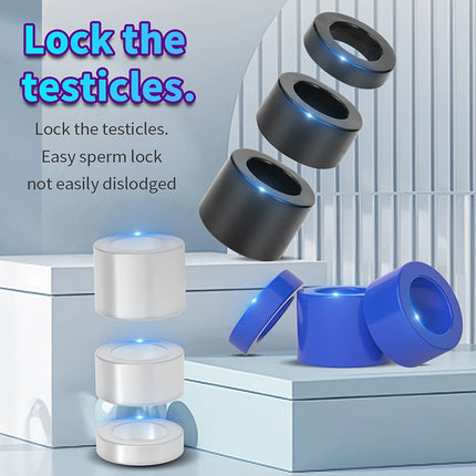 3 Pcs Silicone Massage Ring Multi Sized Soft Restrict Train Portable Massager Adult Intimate Beauty Health Tool 18+