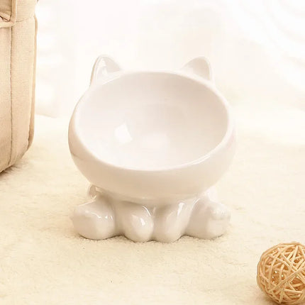 Ceramic Pet Food Bowl Tilt High Bottom Neck Protector Bowl Antichoking Dog and Cat Water Bowl Antidumping Dog Feeding Supplies