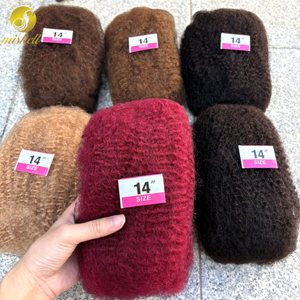 30/50g Pack 10-18In 30# 4C Afro Kinky Human Hair Bulk 100% Human Hair Soft Afro Kinky Bulk for Locs Extensions/Twists/Braids