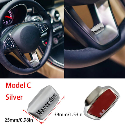 3D Metal Car Steering Wheel Emblem Sticker Badge For Mercedes Benz AMG W205 W168 W108 GLC W212 AMG W176 W204 Interior Accessorie