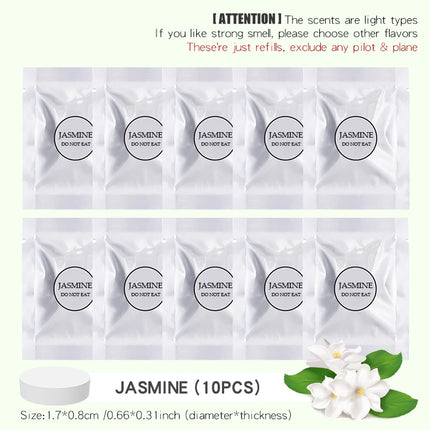 Just Refills No Plane & Pilot! dog bear car air freshener vent replacement tablets solid fragrance aroma perfume pads supplement