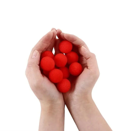 4.5cm Soft Red Circular Magic Sponge Balls Finger Close-Up Magic Trick Props Party Favors Fun Toy for Kids Adults Magic Show
