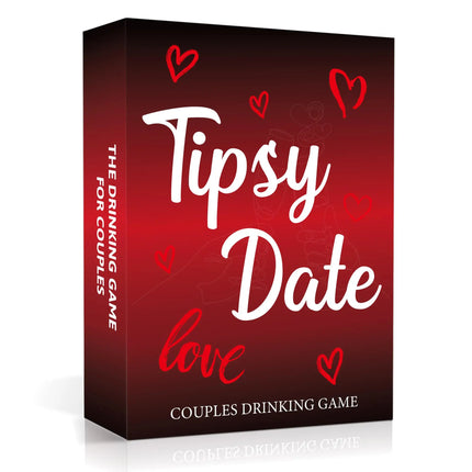 50 pcs Tipsy Date Drinking Card Game for Couple Dates, Friends Gatherings, Valentine's Day gift
