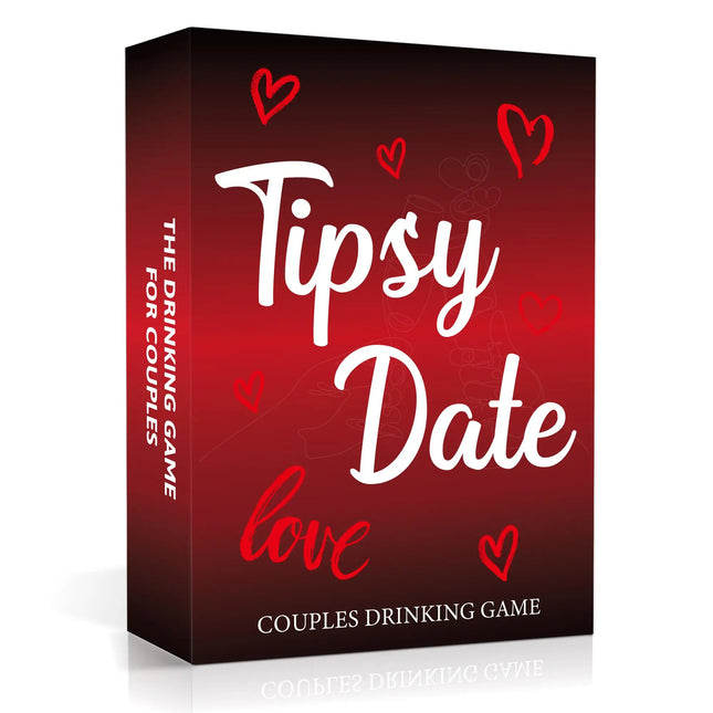 50 pcs Tipsy Date Drinking Card Game for Couple Dates, Friends Gatherings, Valentine's Day gift